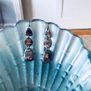 Silver drop earrings